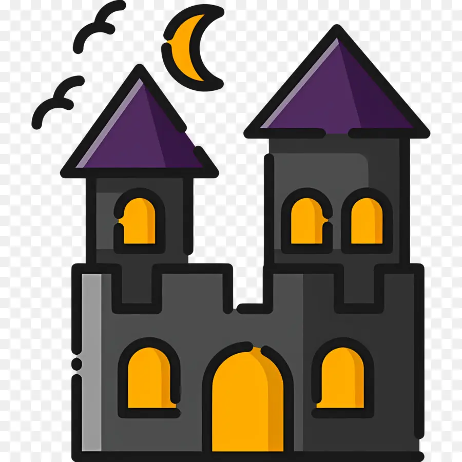 Château D'halloween，Château Hanté PNG