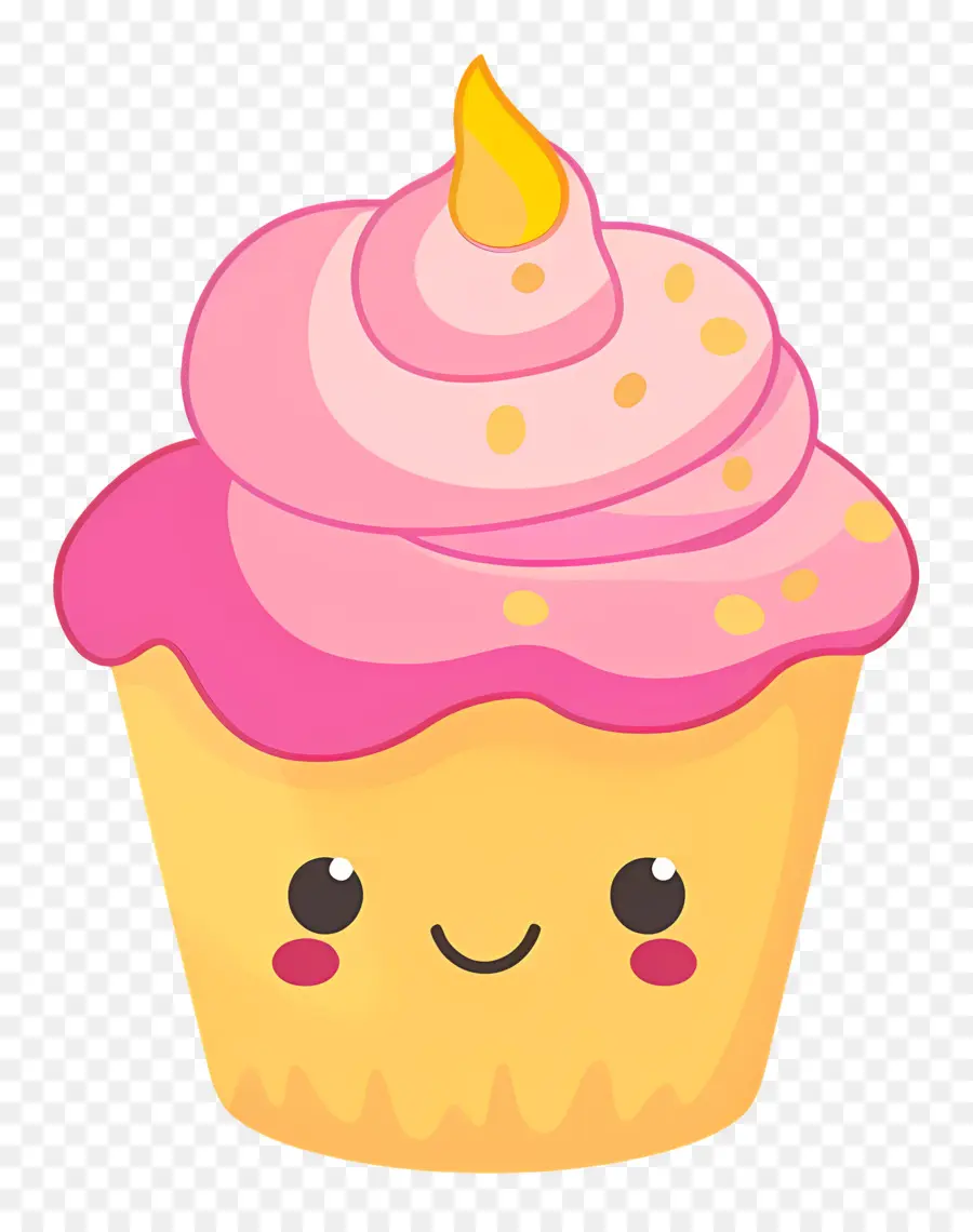 Cupcake Kawaii，Petit Gâteau Mignon PNG