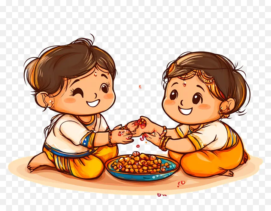 Joyeux Bhai Dooj，Enfants Jouant PNG