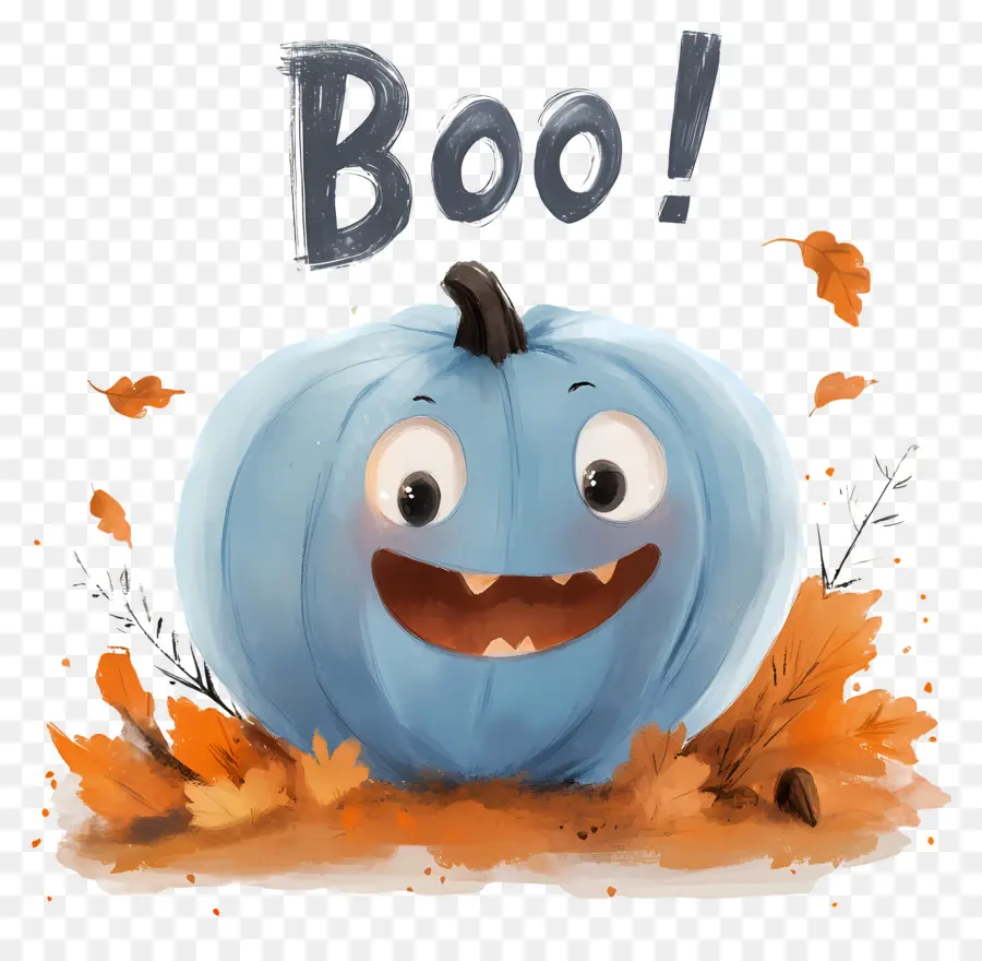 Bouh D'halloween，Citrouille Bleue PNG