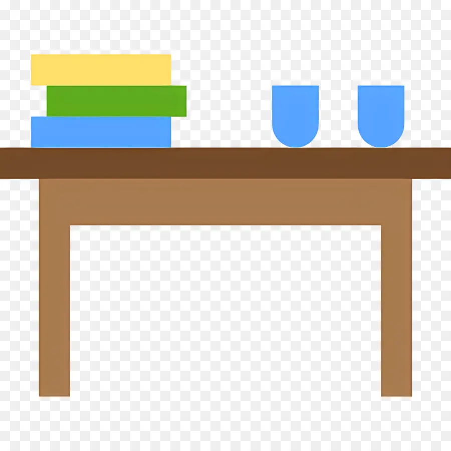 Table Basse，Table Avec Livres Et Tasses PNG