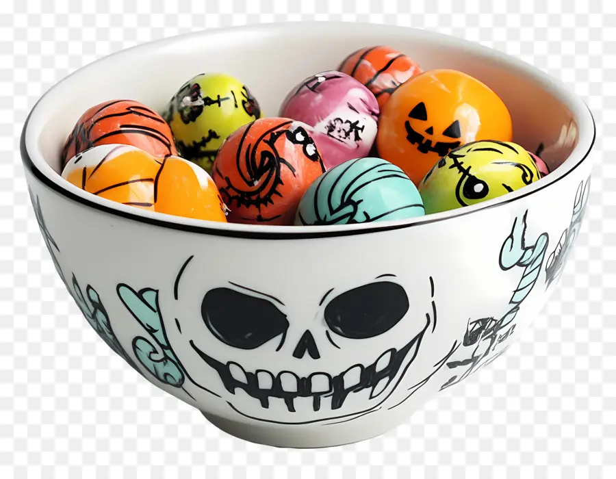 Bonbons D'halloween，Bol De Bonbons D'halloween PNG