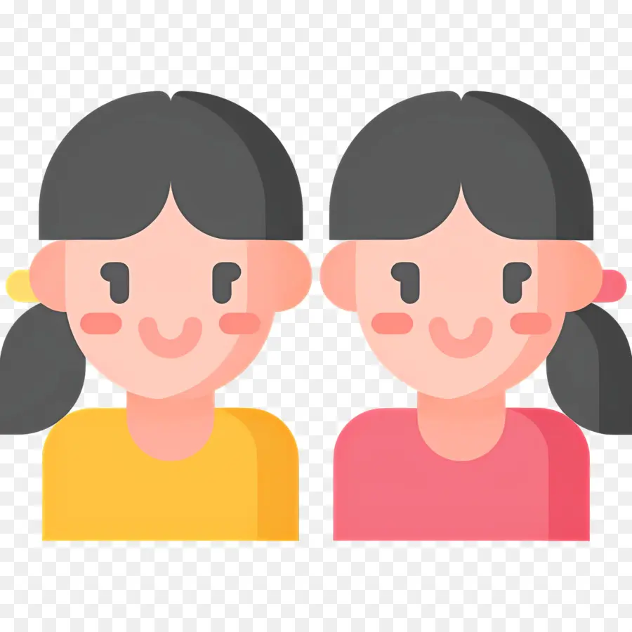 Petite Fille，Deux Filles Souriantes PNG