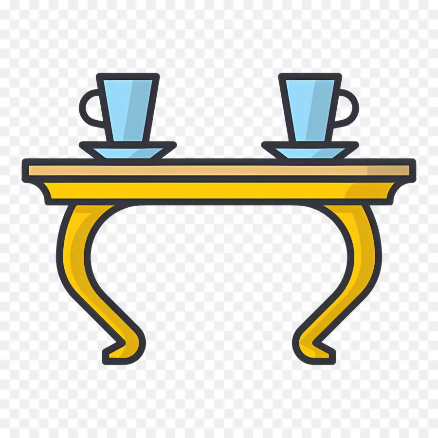 Table Basse，Table Avec Tasses PNG