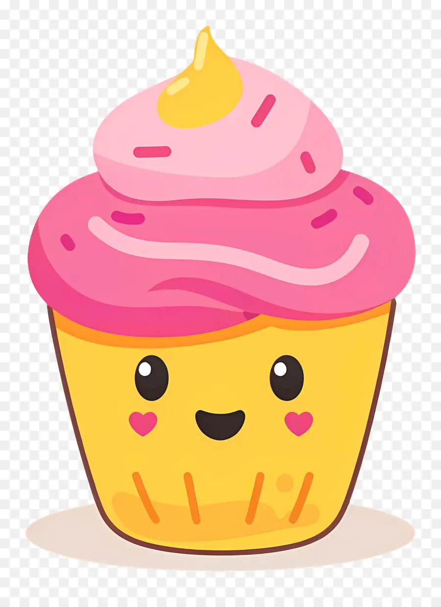 Cupcake Kawaii，Petit Gâteau Mignon PNG