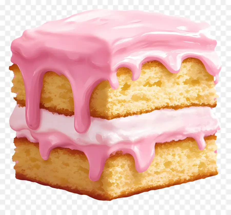 Gâteau éponge，Gâteau Rose Dégoulinant PNG