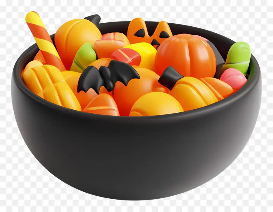 Bonbons D'halloween，Bol De Bonbons D'halloween PNG