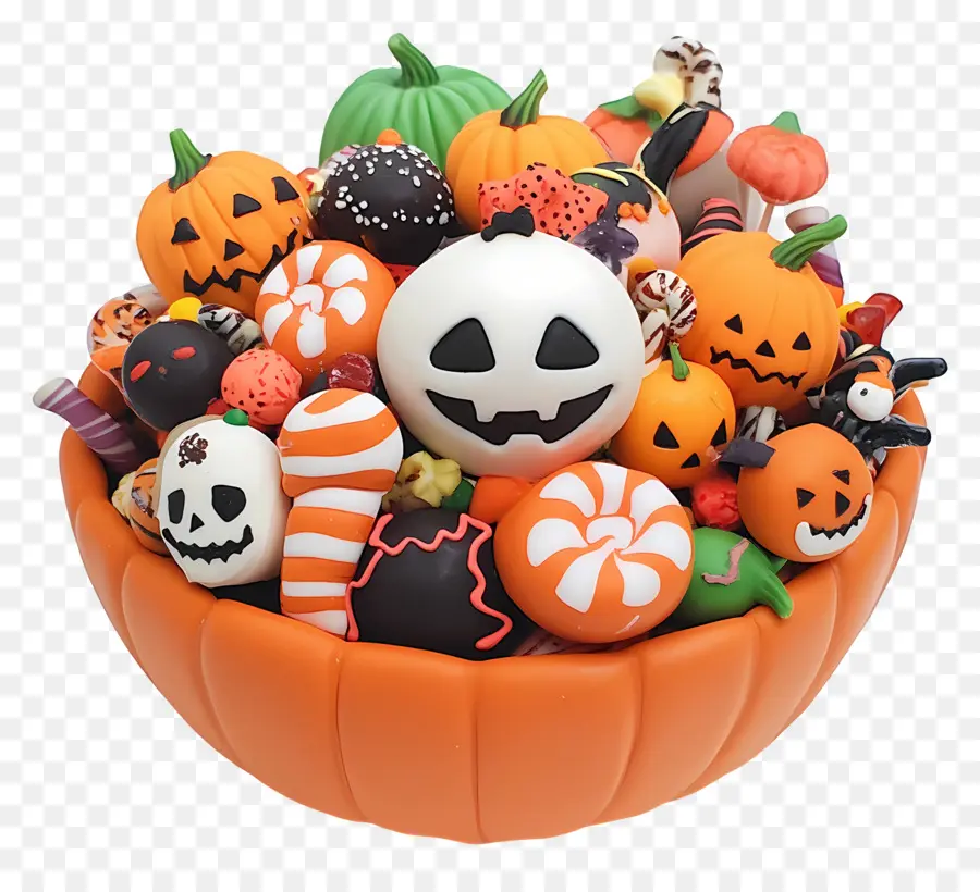 Bol De Bonbons D'halloween，Bonbons D'halloween PNG