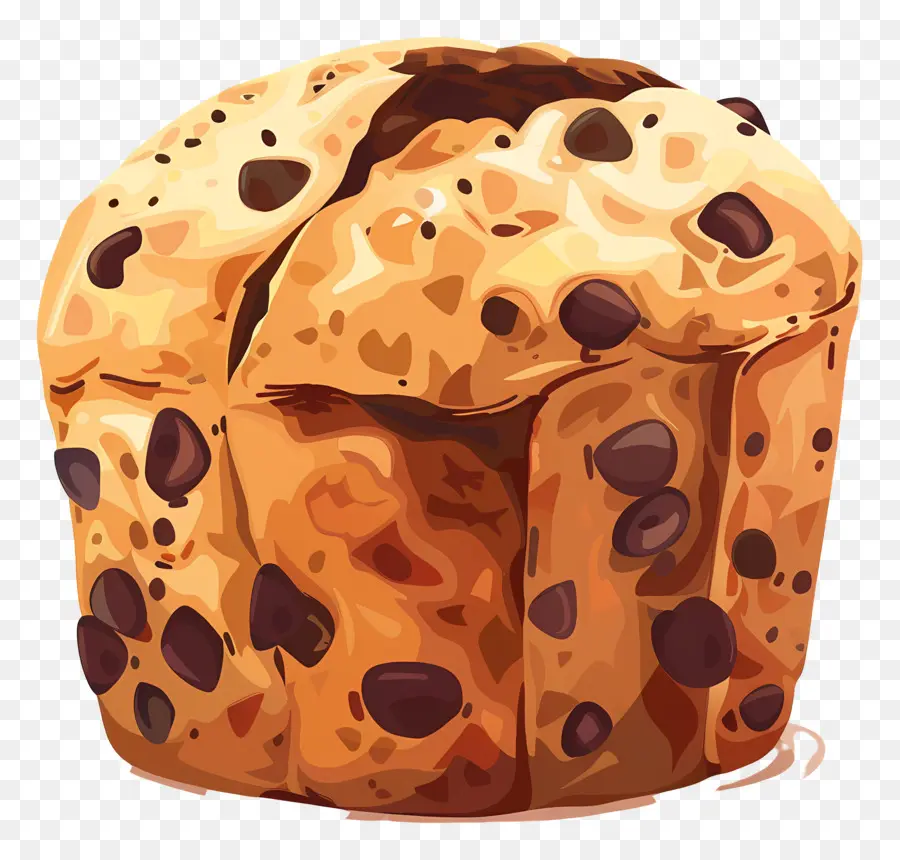 Panettone，Muffin Aux Pépites De Chocolat PNG