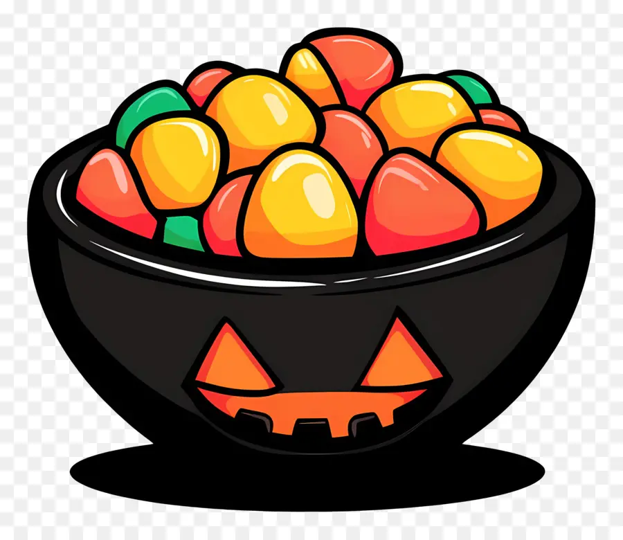 Bol De Bonbons D'halloween，Doux PNG