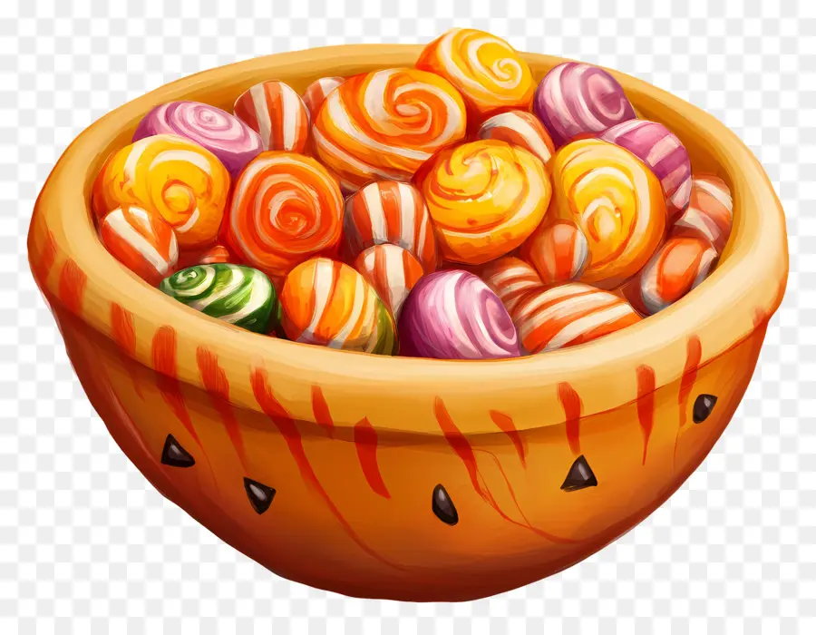 Bonbons D'halloween，Bol De Bonbons PNG