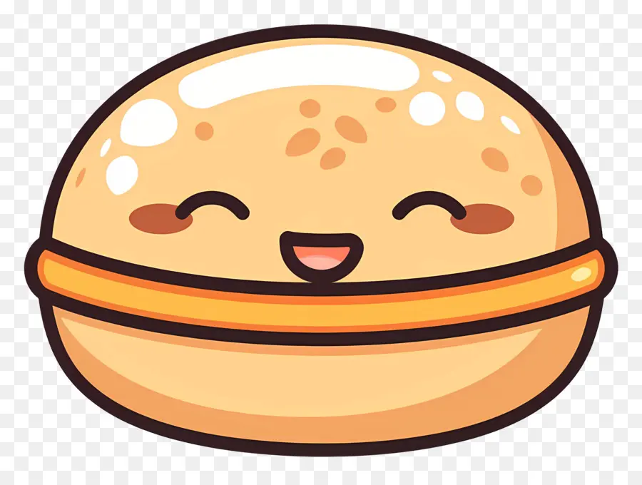 Pain Rond，Burger Souriant PNG