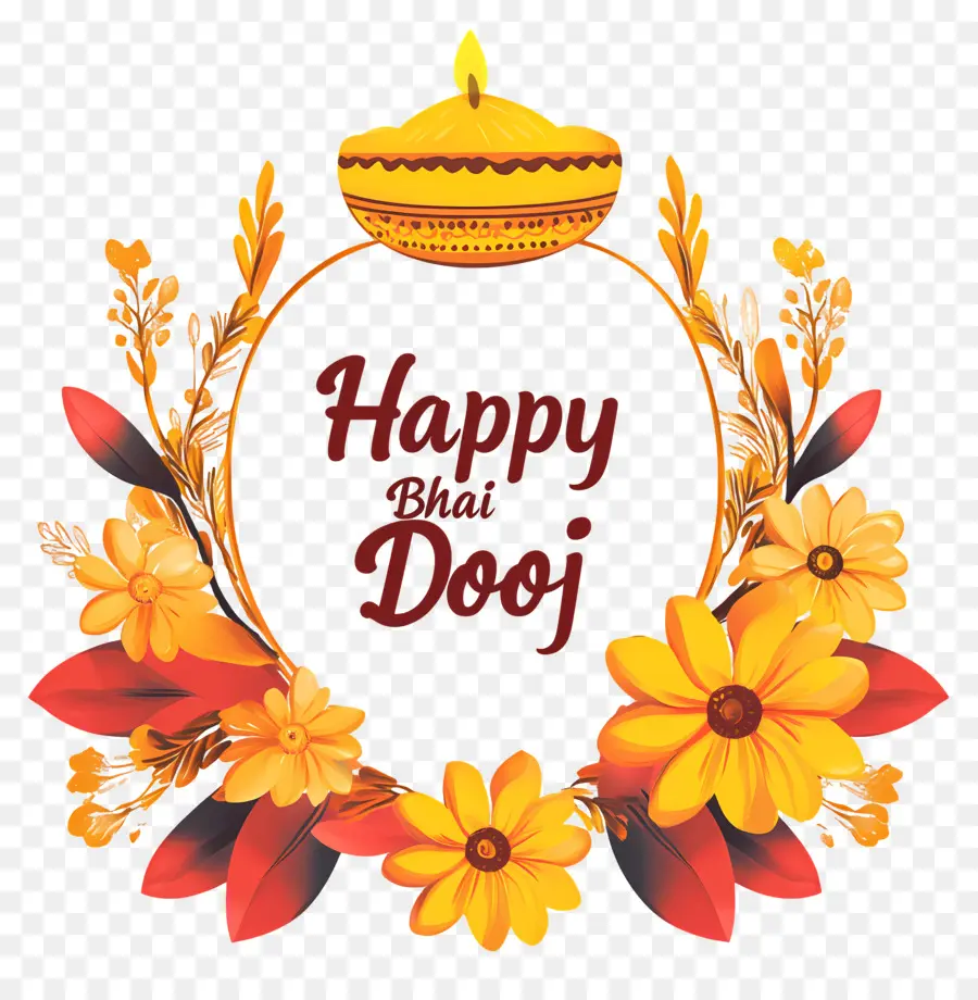 Joyeux Bhai Dooj，Couronne Bhai Dooj PNG