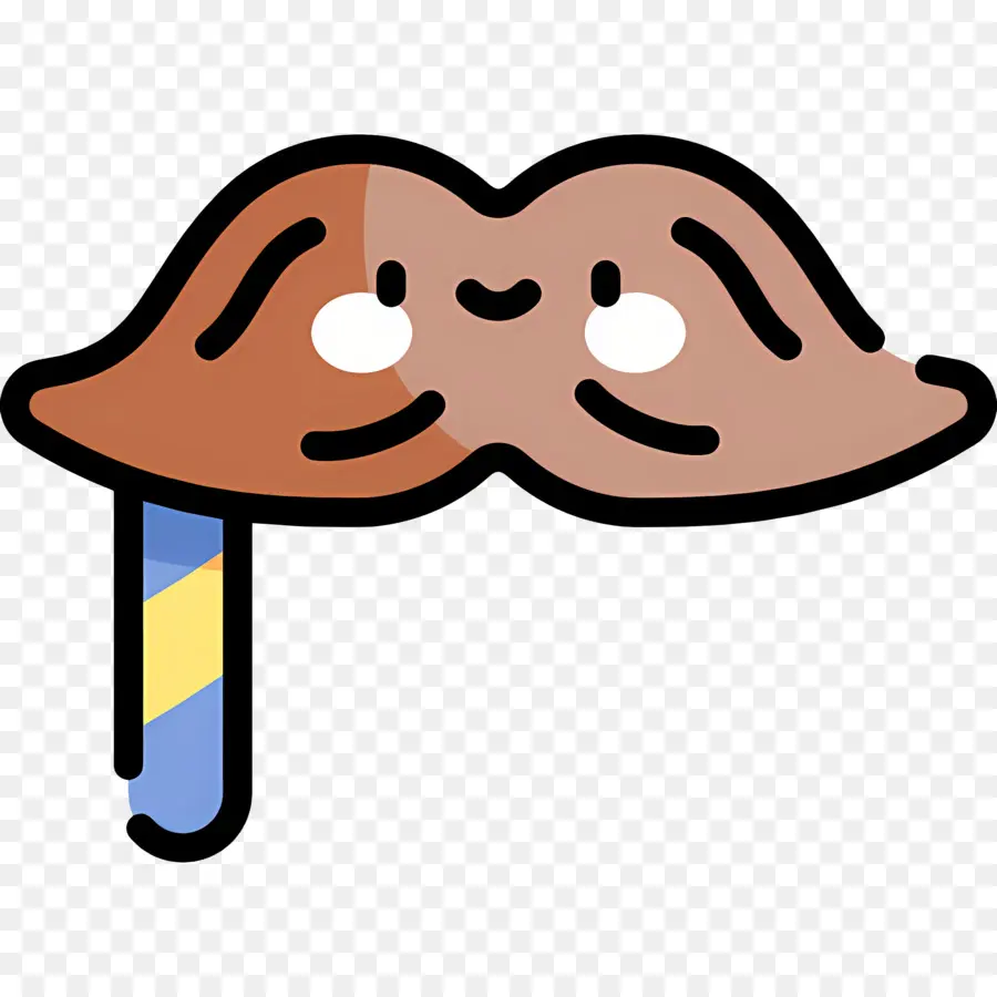 Moustache，Moustache Sur Bâton PNG