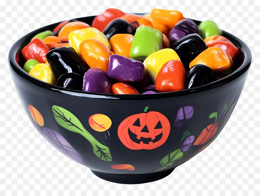 Bonbons D'halloween，Bol De Bonbons D'halloween PNG