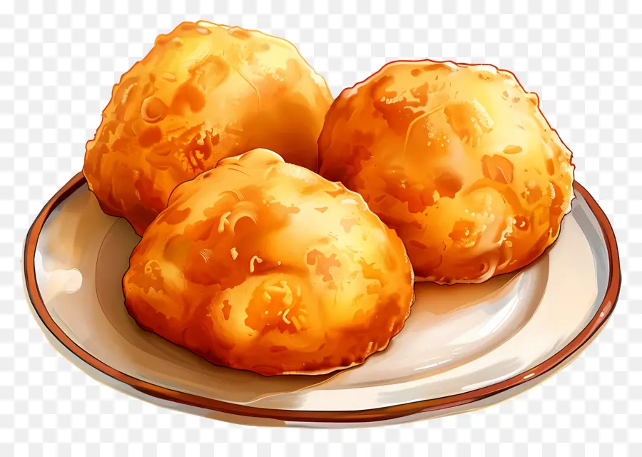 Pain Pakora，Pâtisseries Rondes PNG