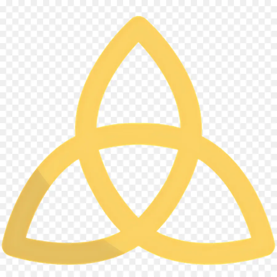 Symbole De La Trinité，Triquetra Jaune PNG