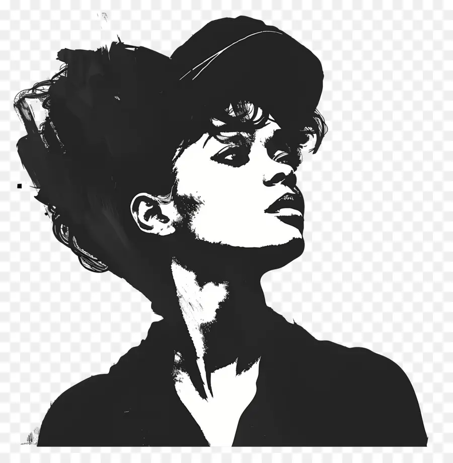 Whitney Houston，Femme Silhouette PNG