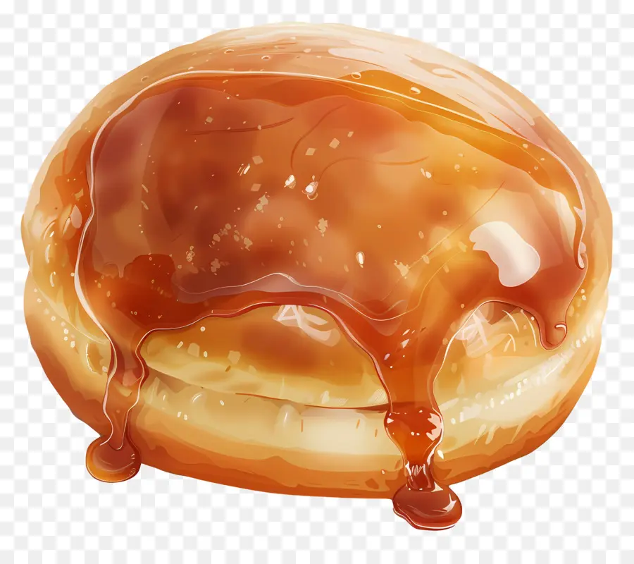 Pain Rond，Beignet Au Caramel PNG