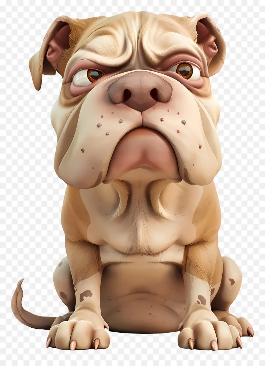 Chien 3d，Bouledogue PNG