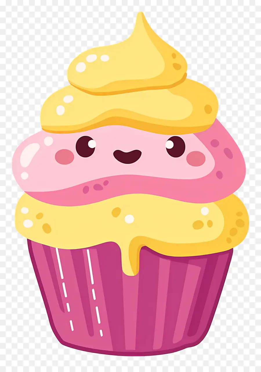 Cupcake Kawaii，Petit Gâteau Mignon PNG