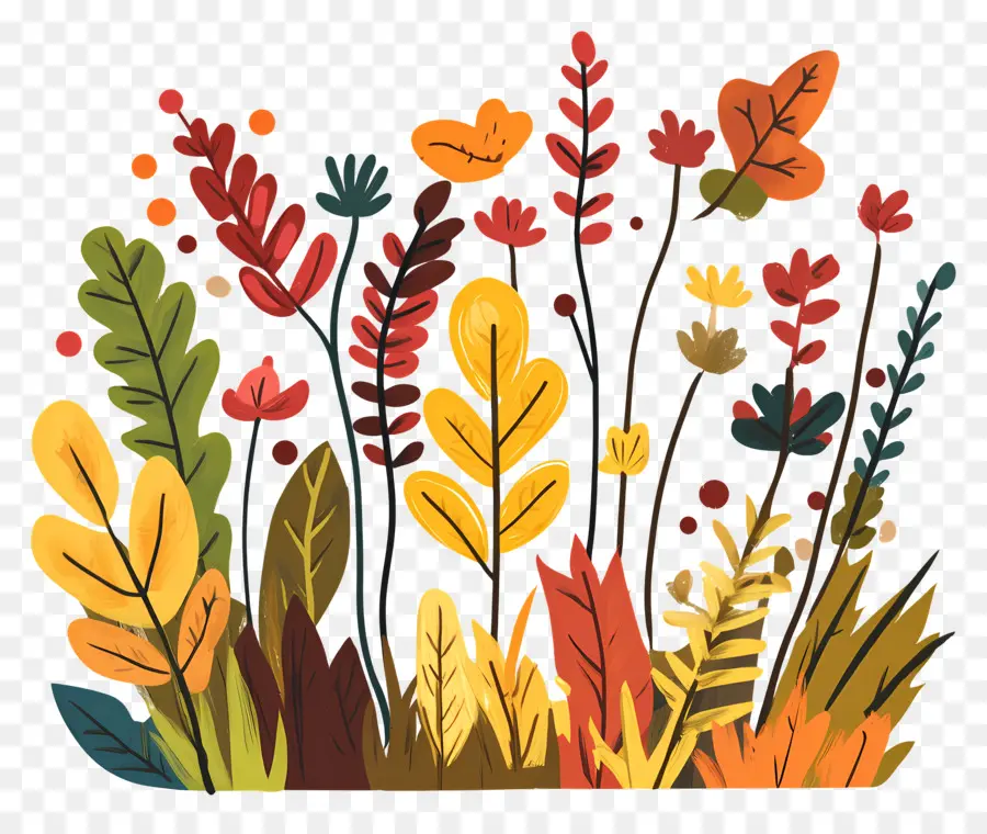 Jardin D'automne，Fleurs PNG