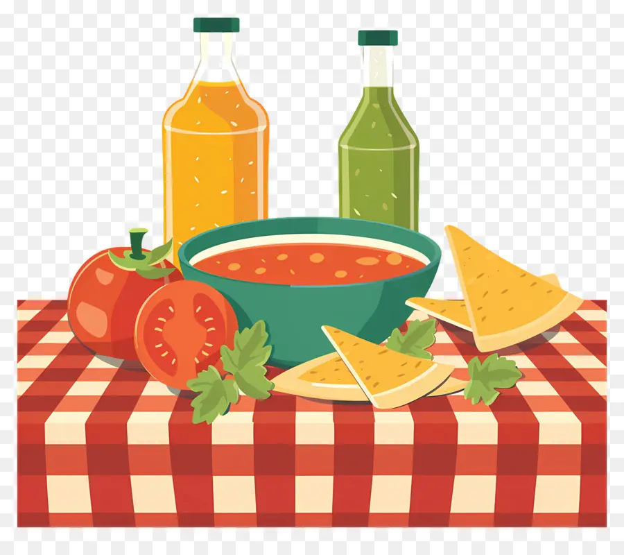 Table De Pique Nique，Soupe à La Tomate PNG