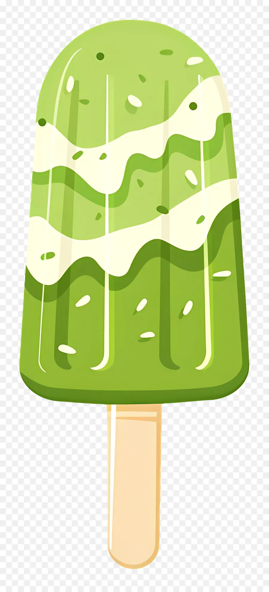 Glace Au Matcha，Glace Glacée Verte Simple PNG