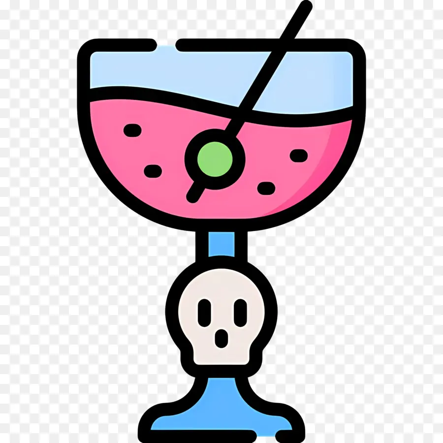 Cocktail D'halloween，Cocktail Avec Crâne PNG