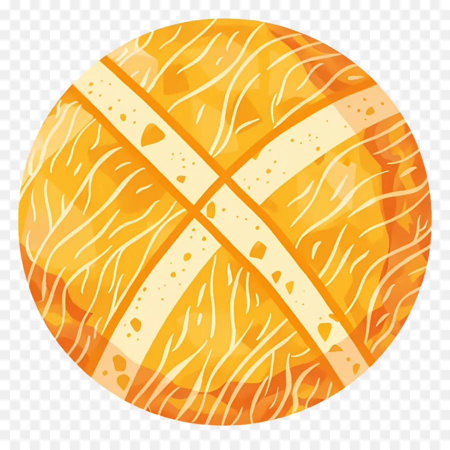 Pain Rond，Boule Orange PNG