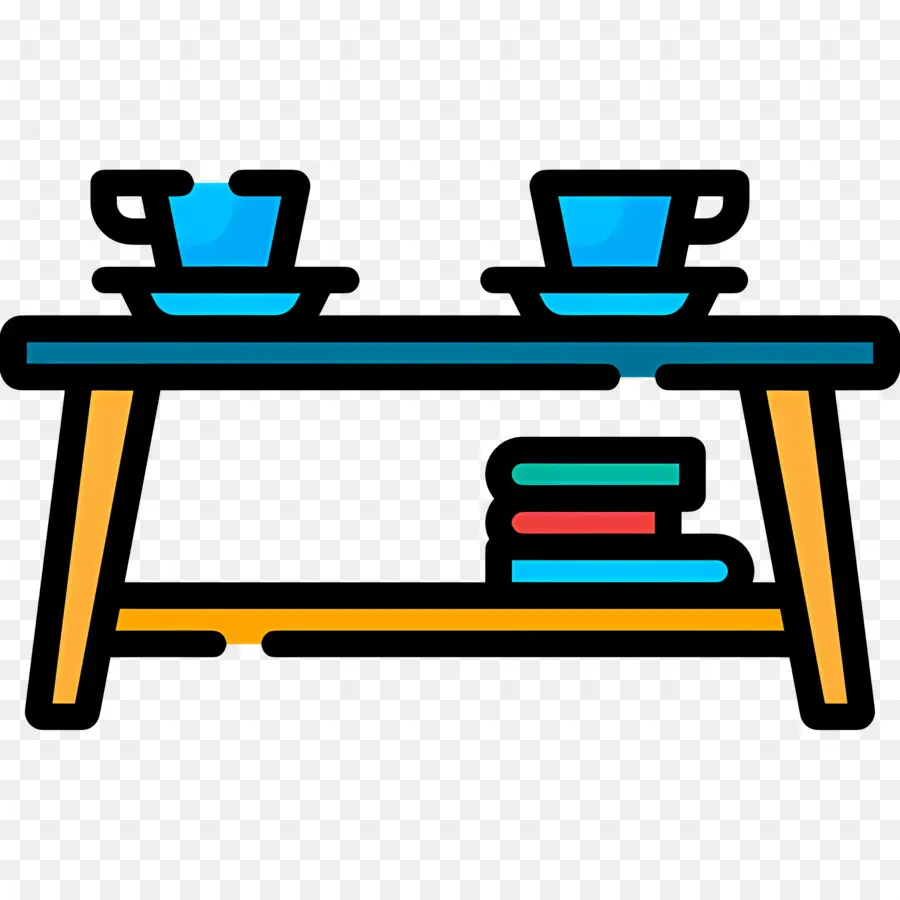 Table Basse，Tasses Sur Table étagère PNG