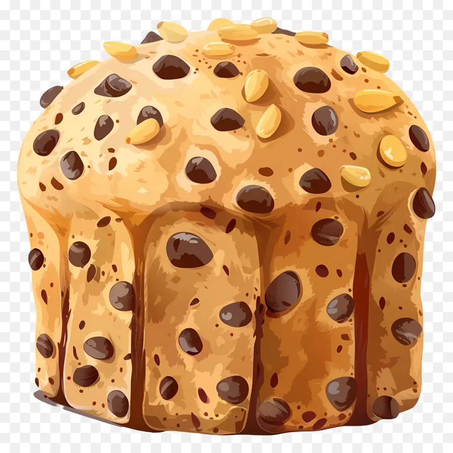 Panettone，Panettone Aux Pépites De Chocolat PNG