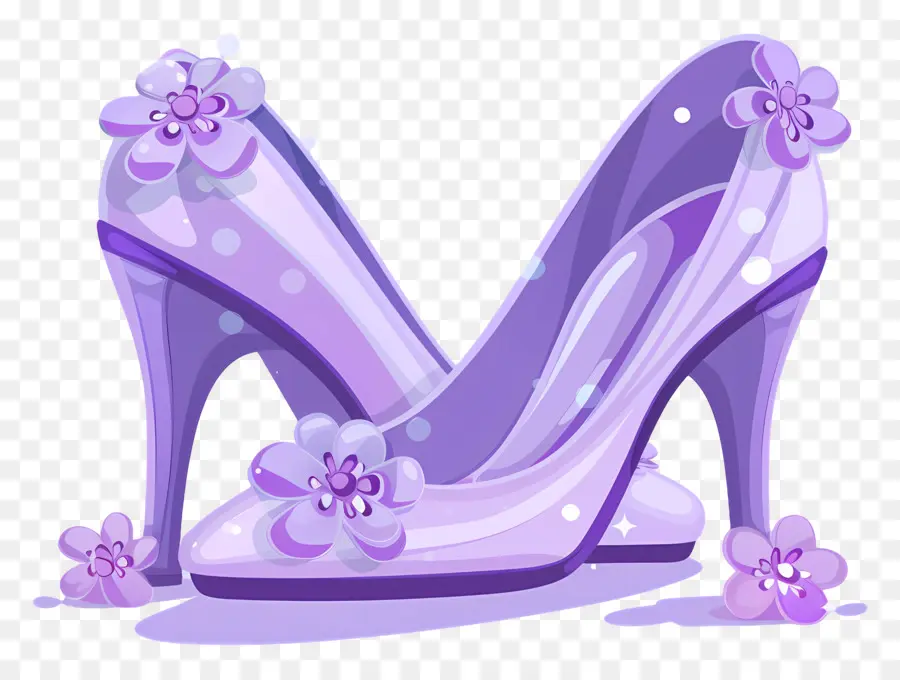 Chaussure à Talons Aiguilles，Talon Haut Violet PNG