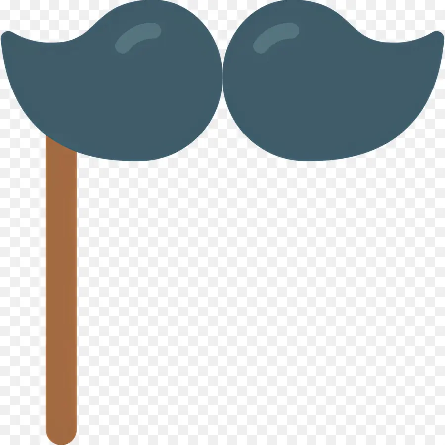 Moustache，Moustache Noire Sur Bâton PNG