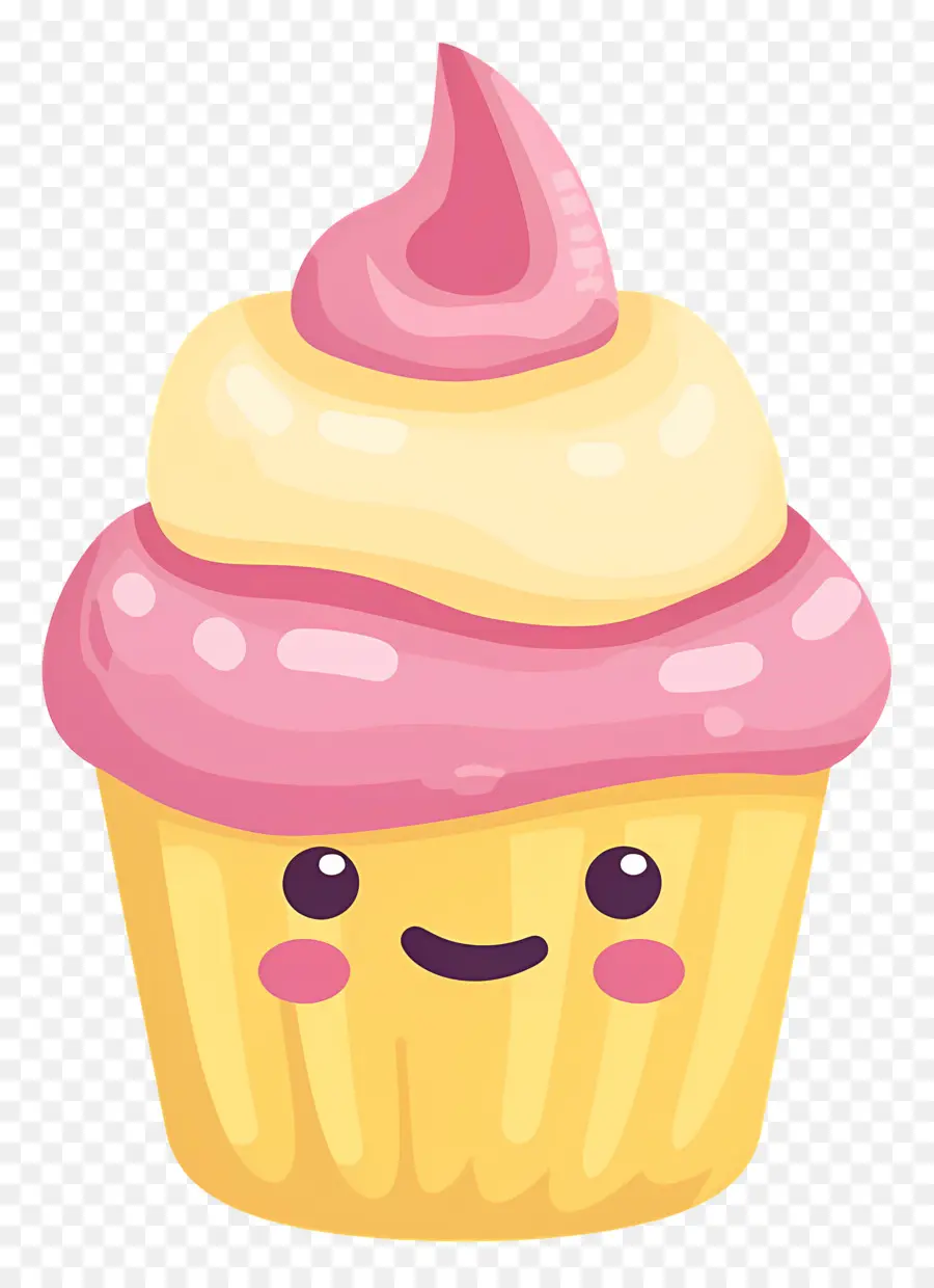 Cupcake Kawaii，Petit Gâteau Mignon PNG