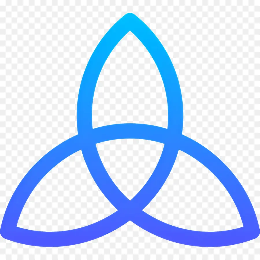 Symbole De La Trinité，Triquetra Bleu PNG