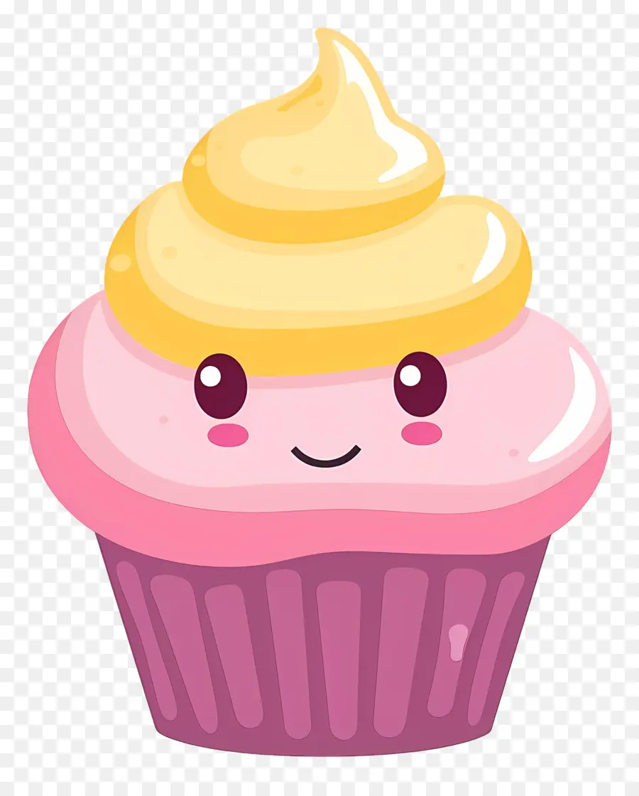 Cupcake Kawaii，Petit Gâteau Mignon PNG