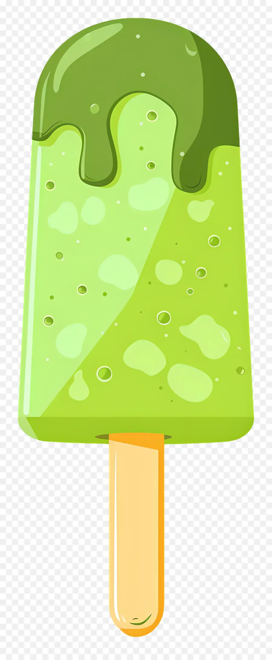 Glace Au Matcha，Glace Glacée Verte Simple PNG