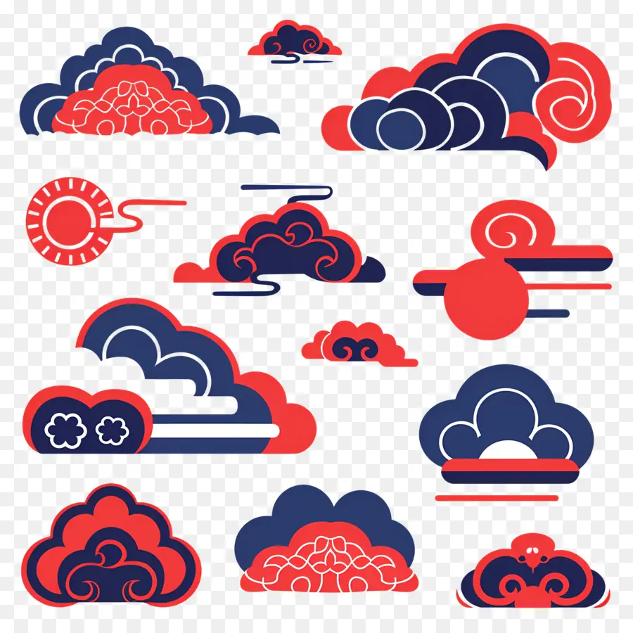 Nuages ​​​​de Bon Augure，Nuages ​​décoratifs PNG