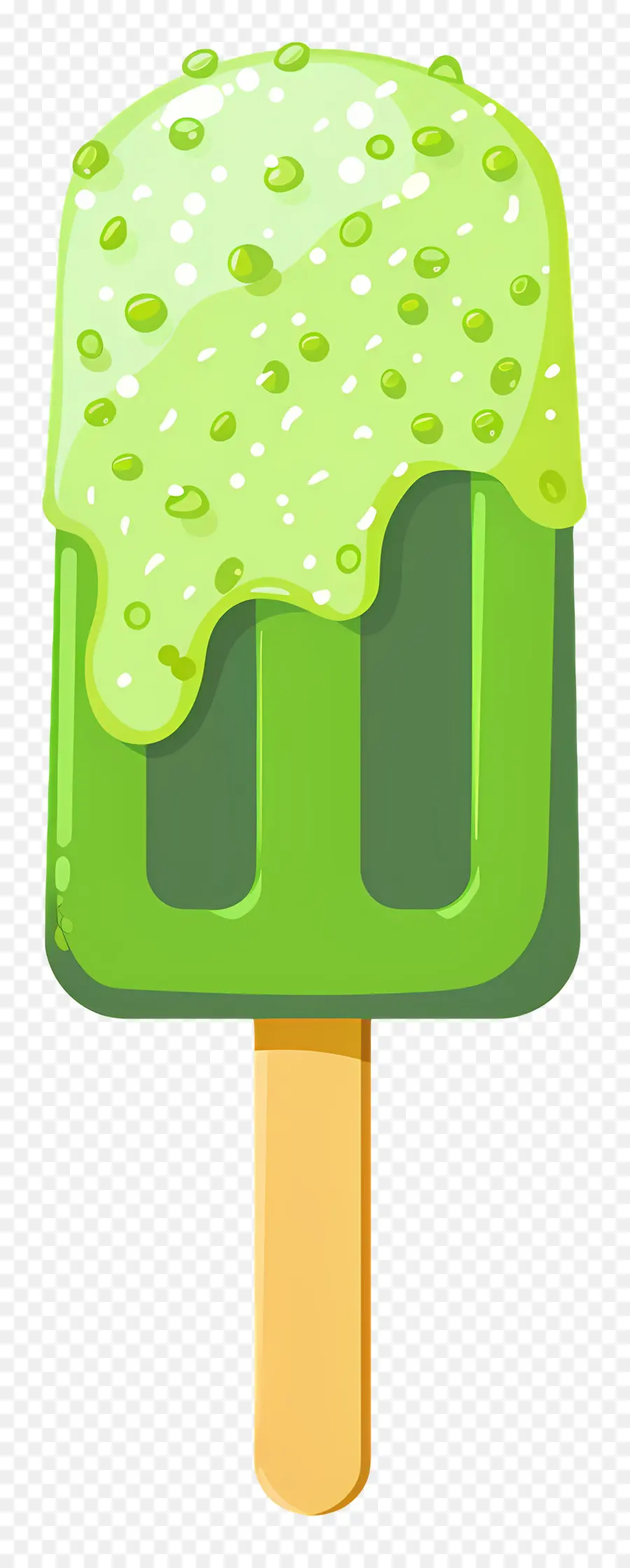 Glace Au Matcha，Glace Glacée Verte Simple PNG