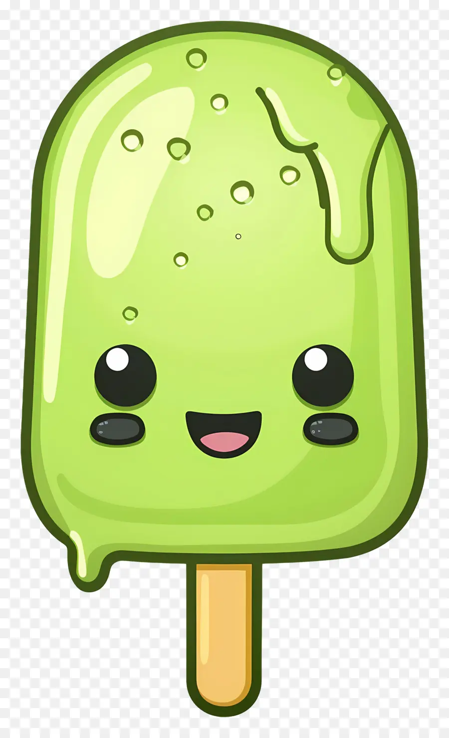 Glace Au Matcha，Glace Glacée Verte Mignonne PNG