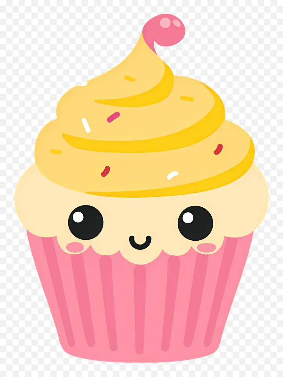 Cupcake Kawaii，Petit Gâteau Mignon PNG