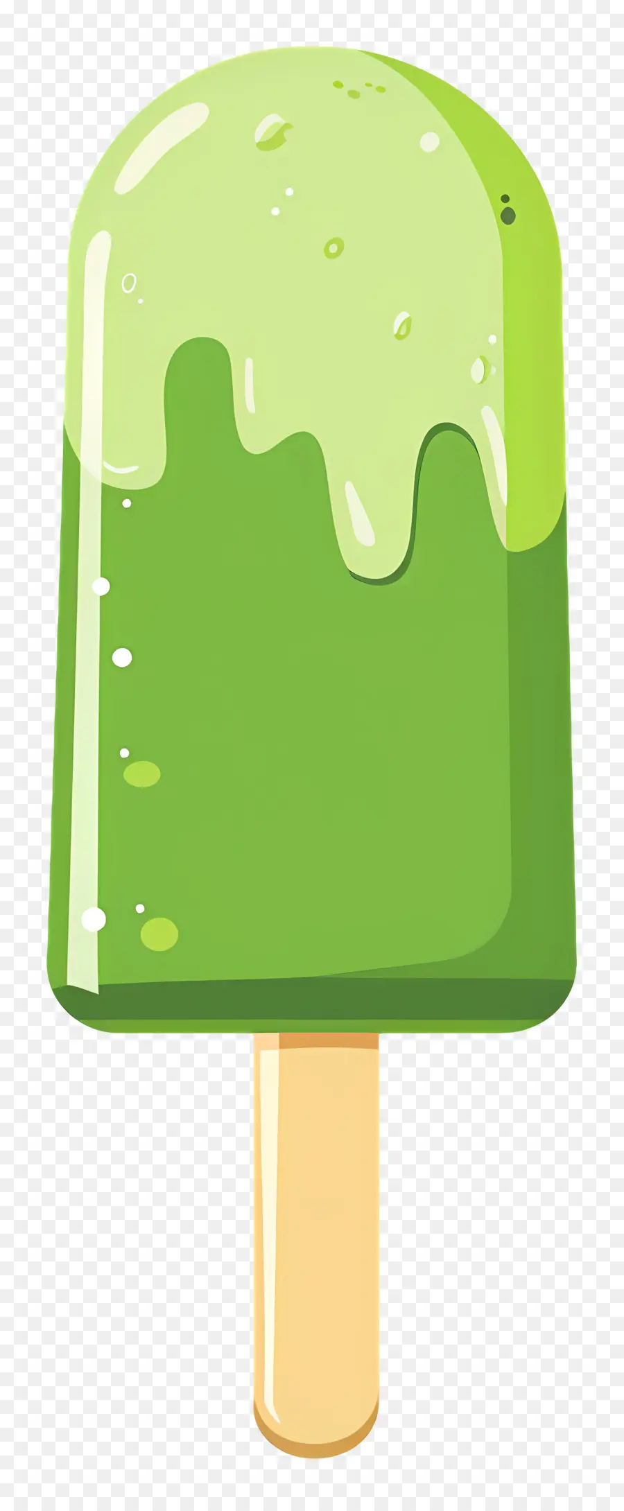 Glace Au Matcha，Glace Glacée Verte Simple PNG