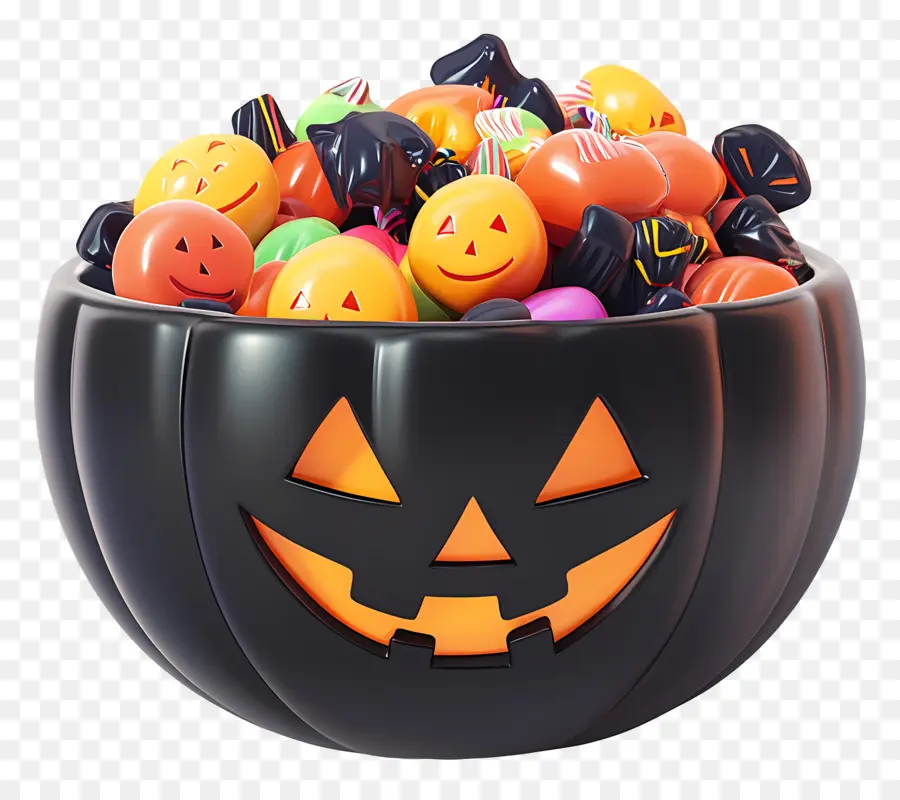 Bol De Bonbons D'halloween，Citrouille PNG