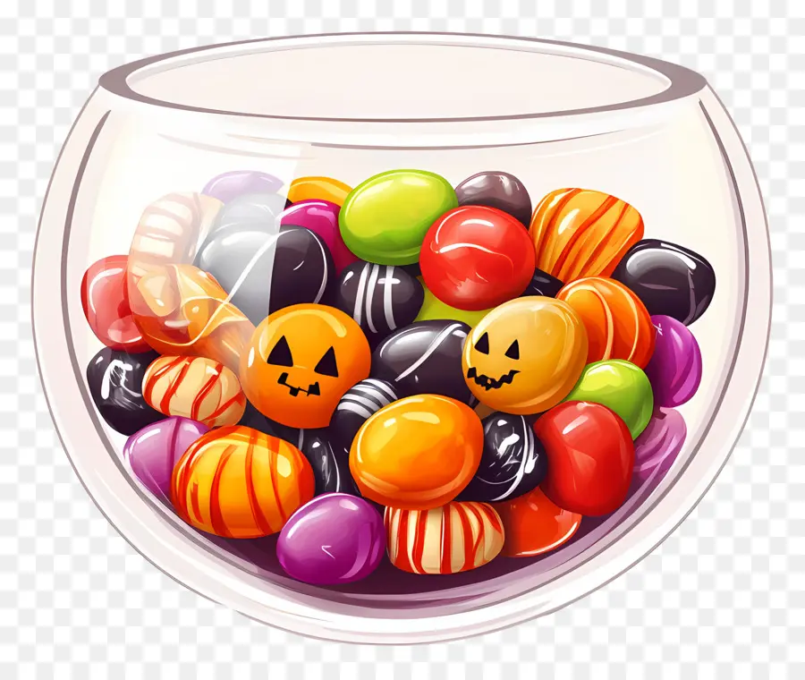 Bonbons D'halloween，Pot De Bonbons D'halloween PNG