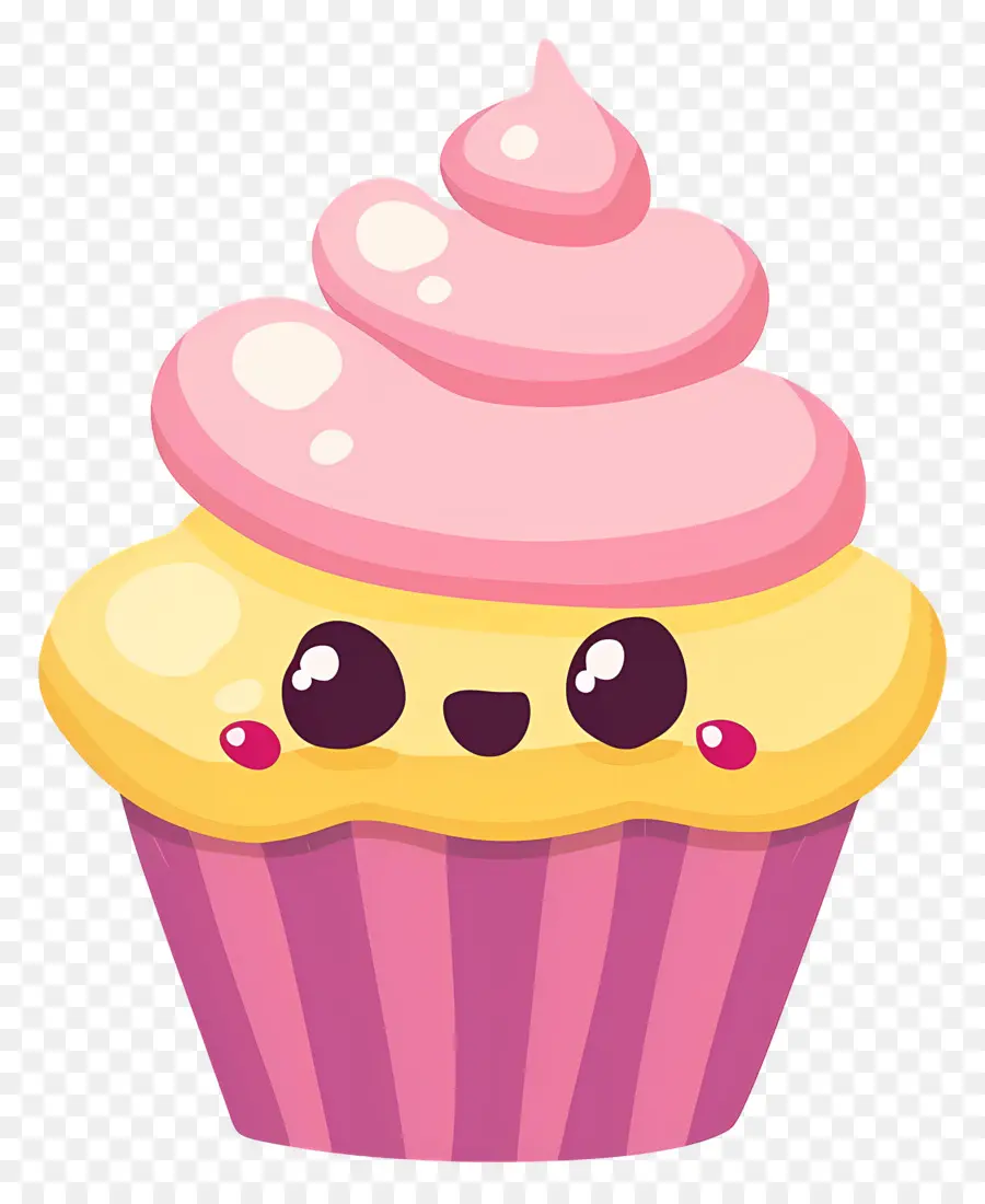 Cupcake Kawaii，Petit Gâteau Mignon PNG