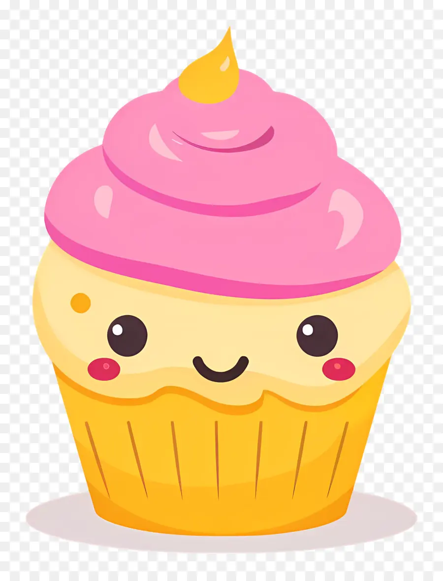 Cupcake Kawaii，Petit Gâteau Mignon PNG