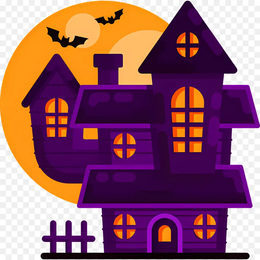 Château D'halloween，Maison Violette PNG