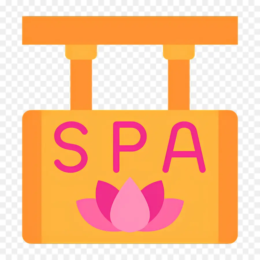 Symbole Du Spa，Panneau Spa Avec Lotus PNG