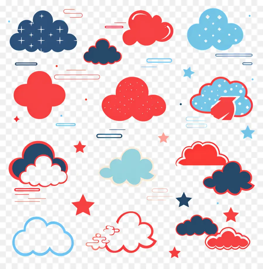 Nuages ​​​​de Bon Augure，Nuages ​​colorés PNG